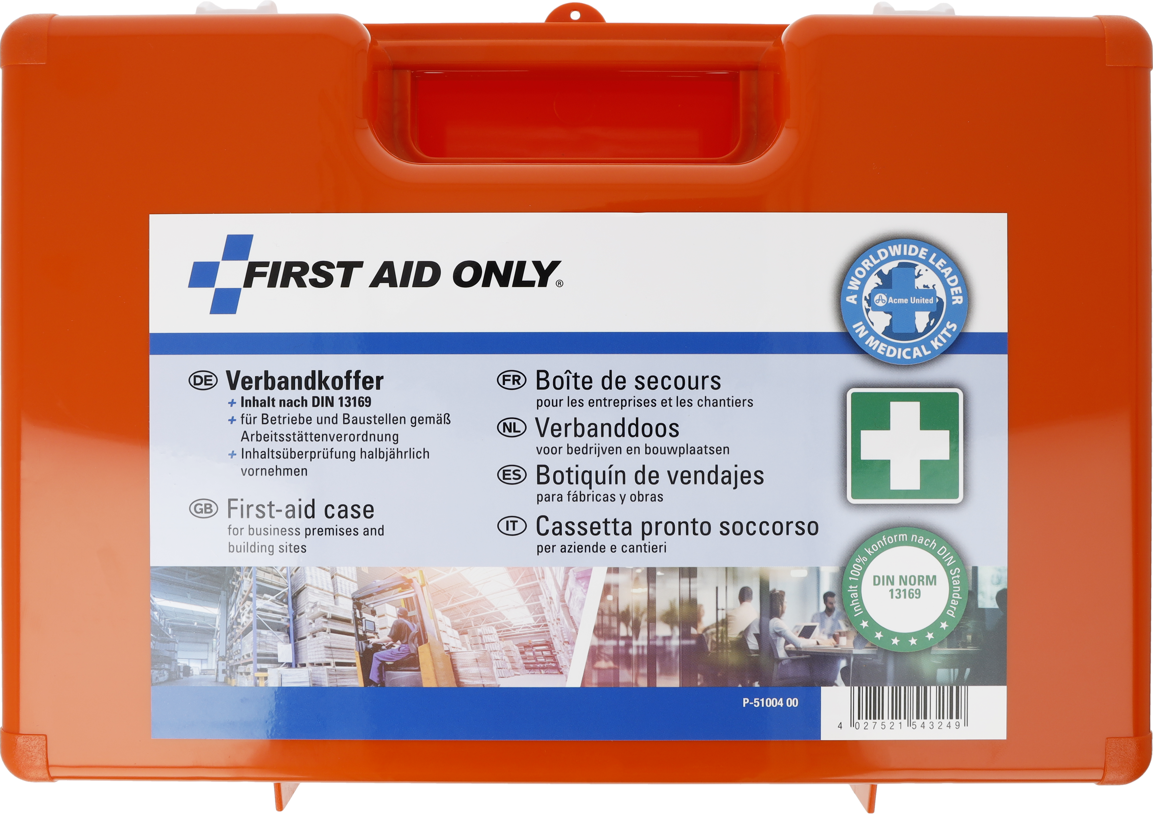 Verbandkoffer First Aid Only DIN 13169 orange