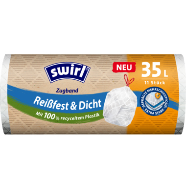 Müllbeutel Swirl 219060 35l transparent inkl. Zugband