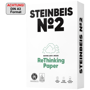 Kopierp. Steinbeis No.2 A3 80g recycling TrendWhite, Cie 85er WEIßE