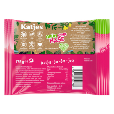 Fruchtgummi Katjes Grün-Ohr-Hase vegan 
