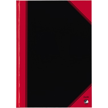 China Kladde Landré A4 blanko, schwarz/rot, 60g, 96 Blatt