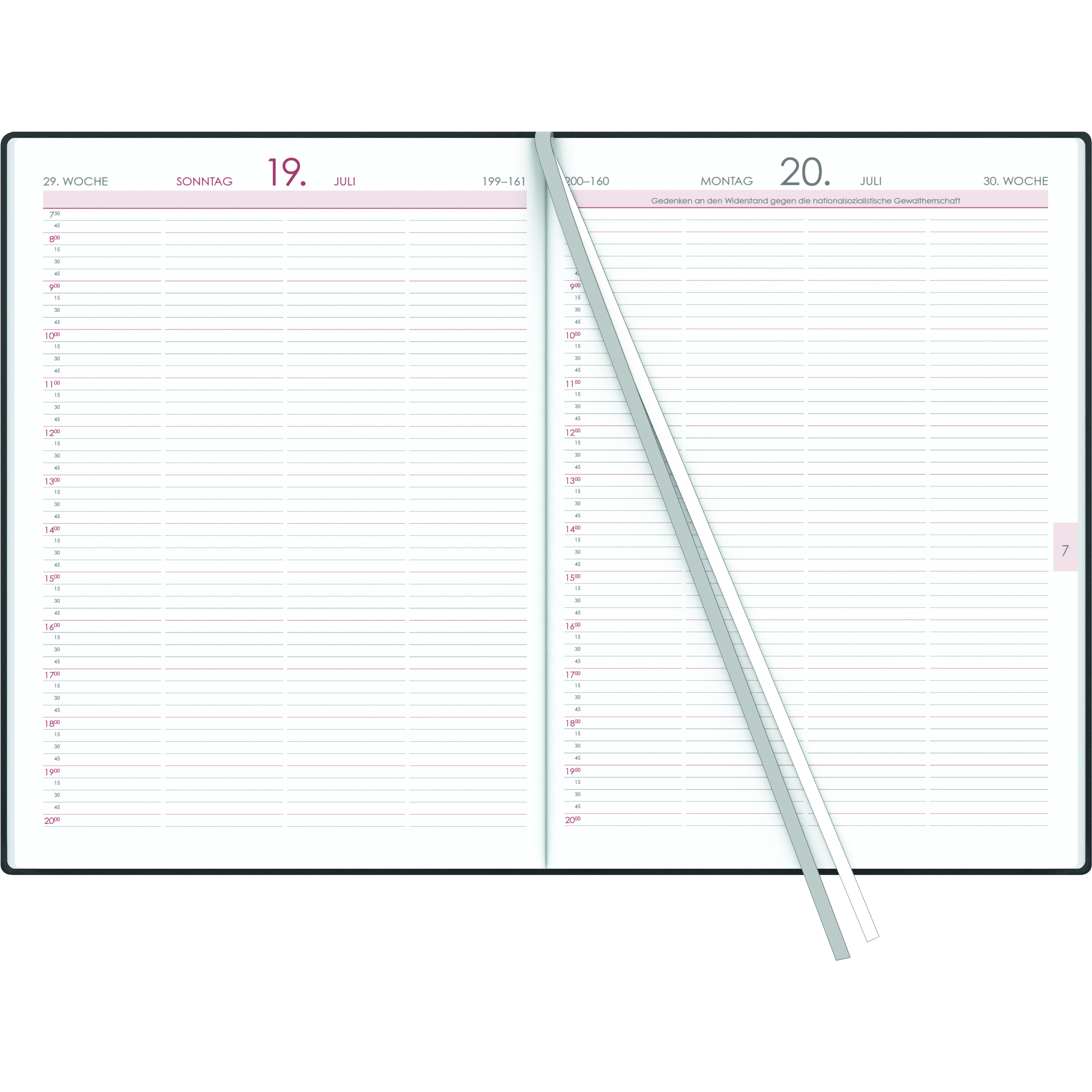 Terminbuch Zettler 886 1S/1T A4 anthr. Anthrazit, Pefc,sonn-und Feiertage Hervo