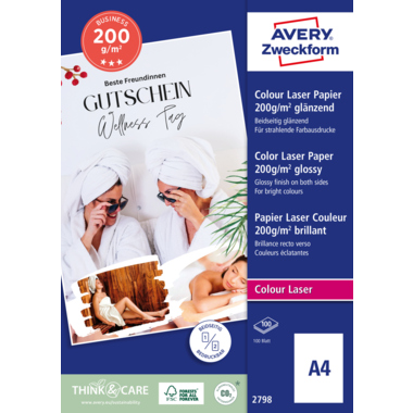 Laserpapier Avery Zweckform 2798 A4 100 Stück