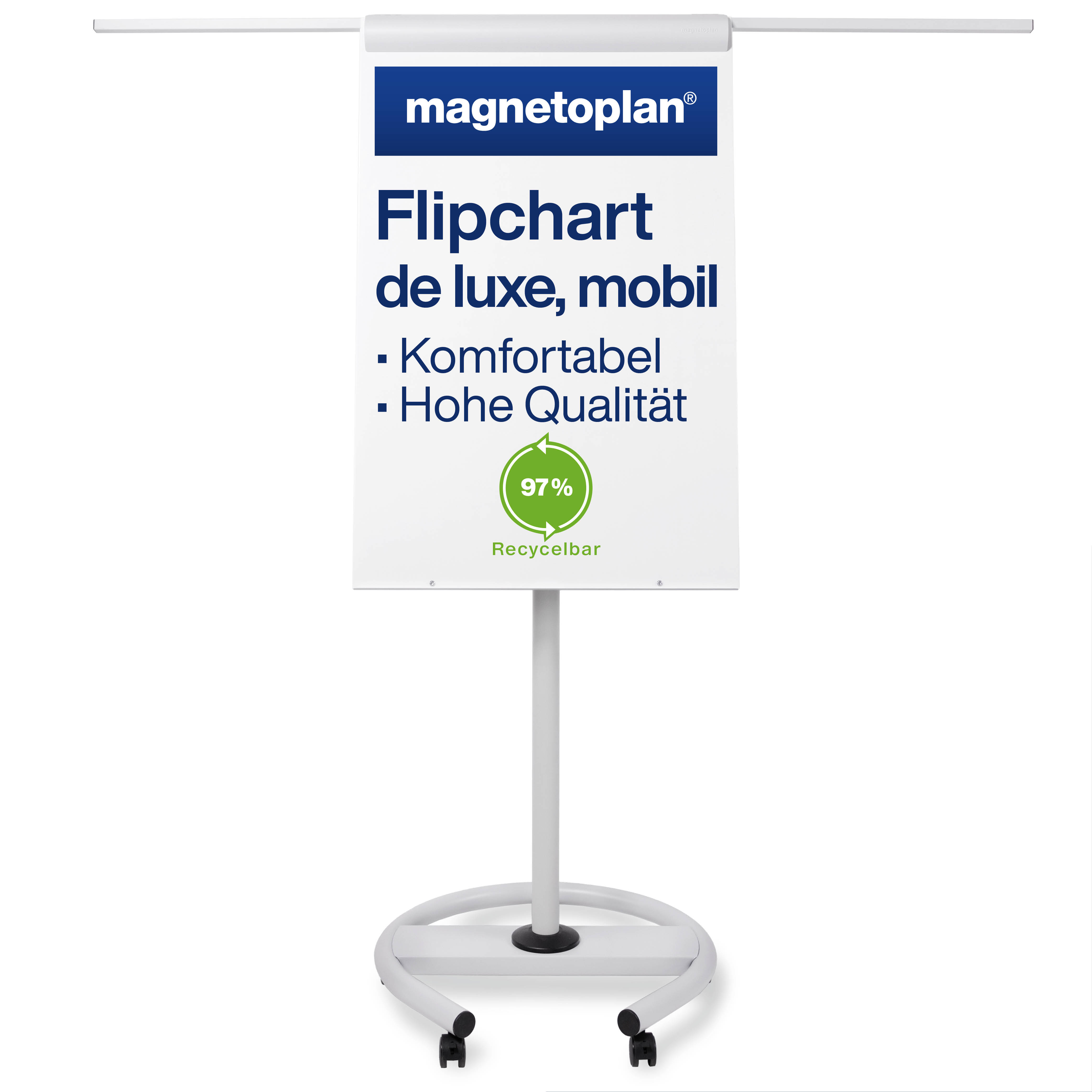 Flipchart Magnetoplan 12270F13 Mobil De Luxe' MAßE Der Tafel: 68x97cm