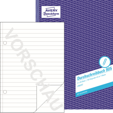 Durchschreibbuch Avery Zweckform 905 A4
