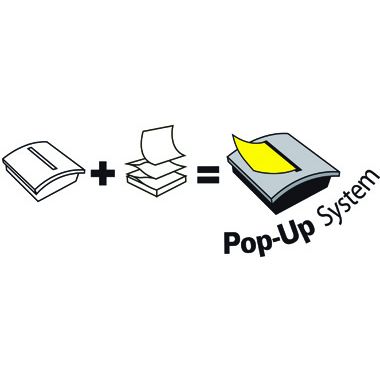 Haftnotiz Post-it PRO-W12N Z-Notes Spender+12 Super Sticky sort. 76x76mm