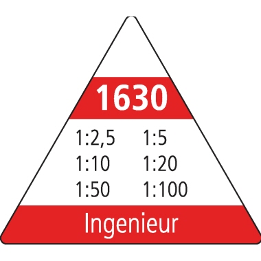 Dreikantmaßstab M+R 716300010 Ingenieur 1:2,5, 1:5, 1:10, 1:20, 1:50, 1:100