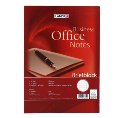Briefblock Landré A4 70g/m² 50 Blatt kariert