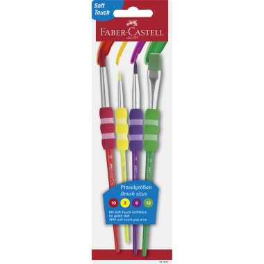 Haarpinsel Castell Softgriff 4er Set 