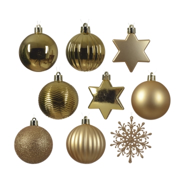 Christbaumschmuck DECORIS Mix 023921 gold 40 Stück