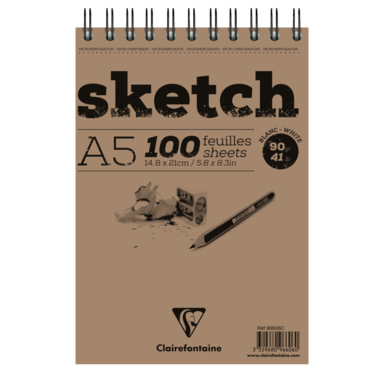 Skizzenblock Clairefontaine A5 90g 100 Blatt 