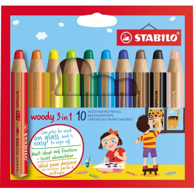 Farbstift Stabilo Woody 880/10 10er Etui Im Karton