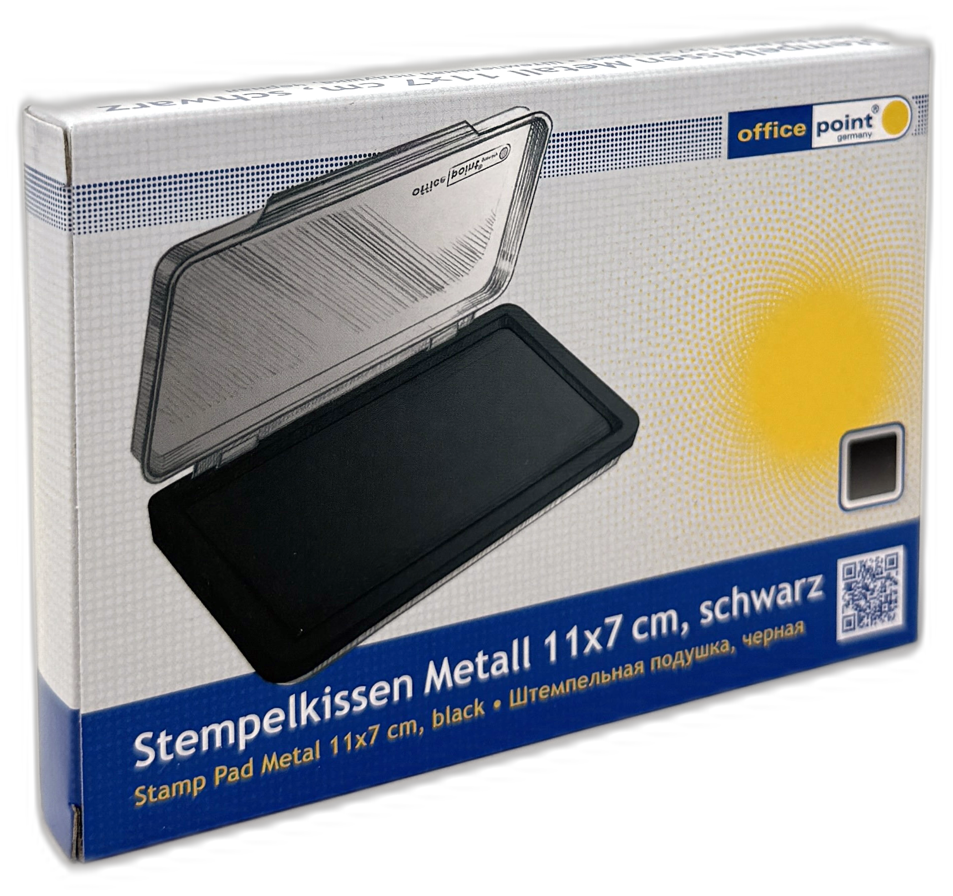 Stempelkissen Metall 7 x 11cm schwarz 