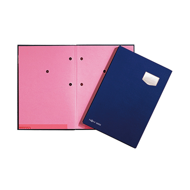 Unterschriftsmappe A4 blau 10 Fächer ,kunststoff-einband