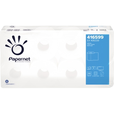 Toilettenpapier Papernet 416599 3-Lagig weiß Special 8 Rollen 250 Blatt
