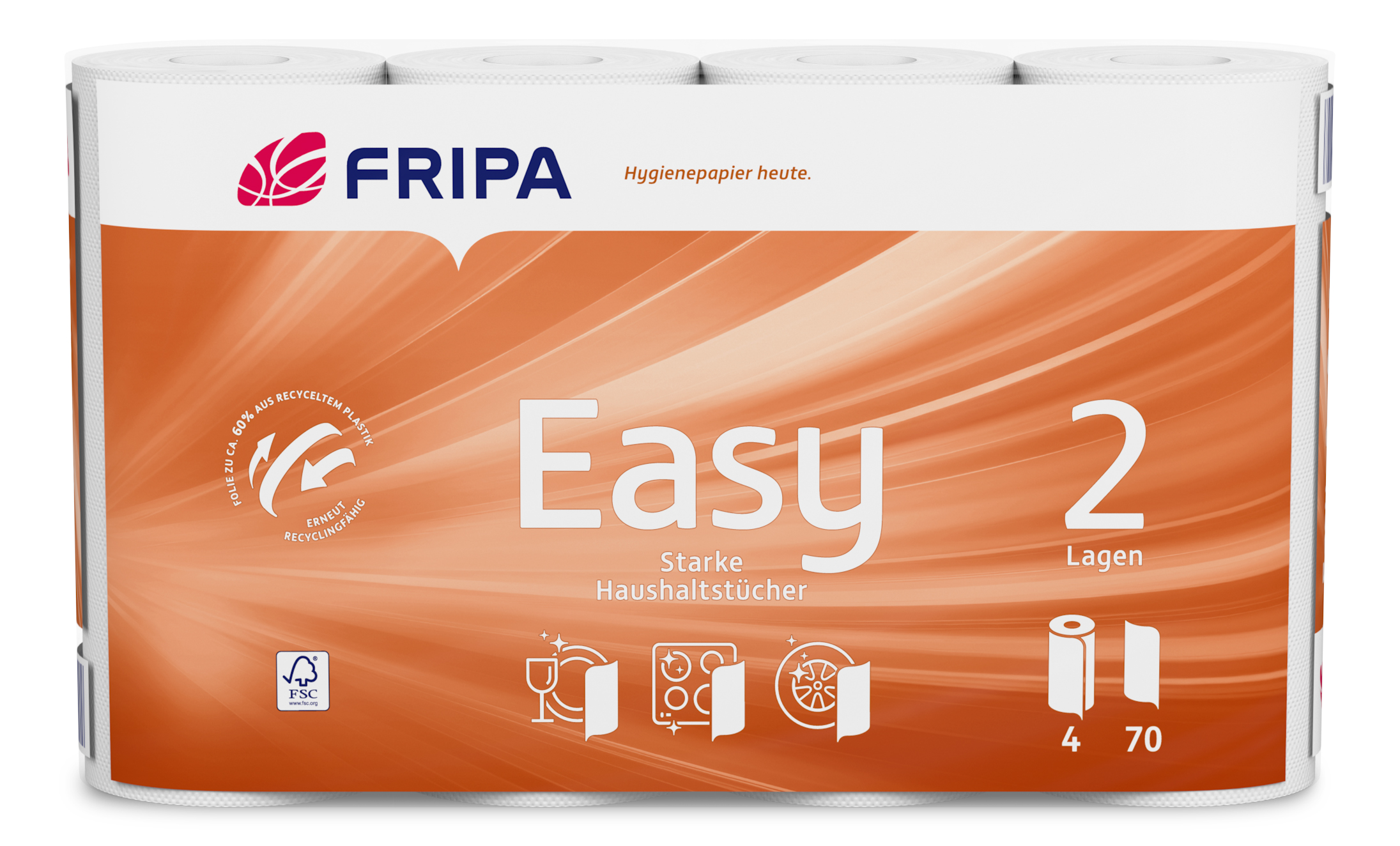 Küchenrolle Fripa 2-lagig 4x70 Blatt 3072002