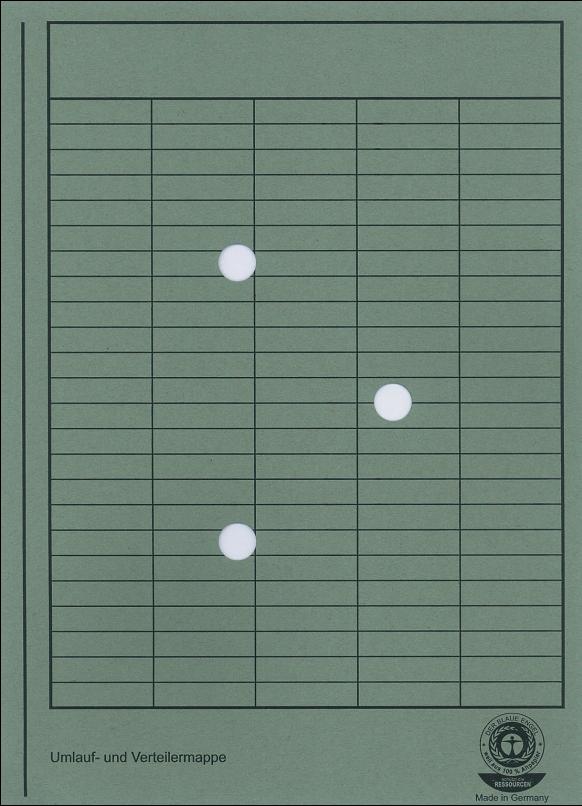 Umlaufmappe A4 RC 250g grün 