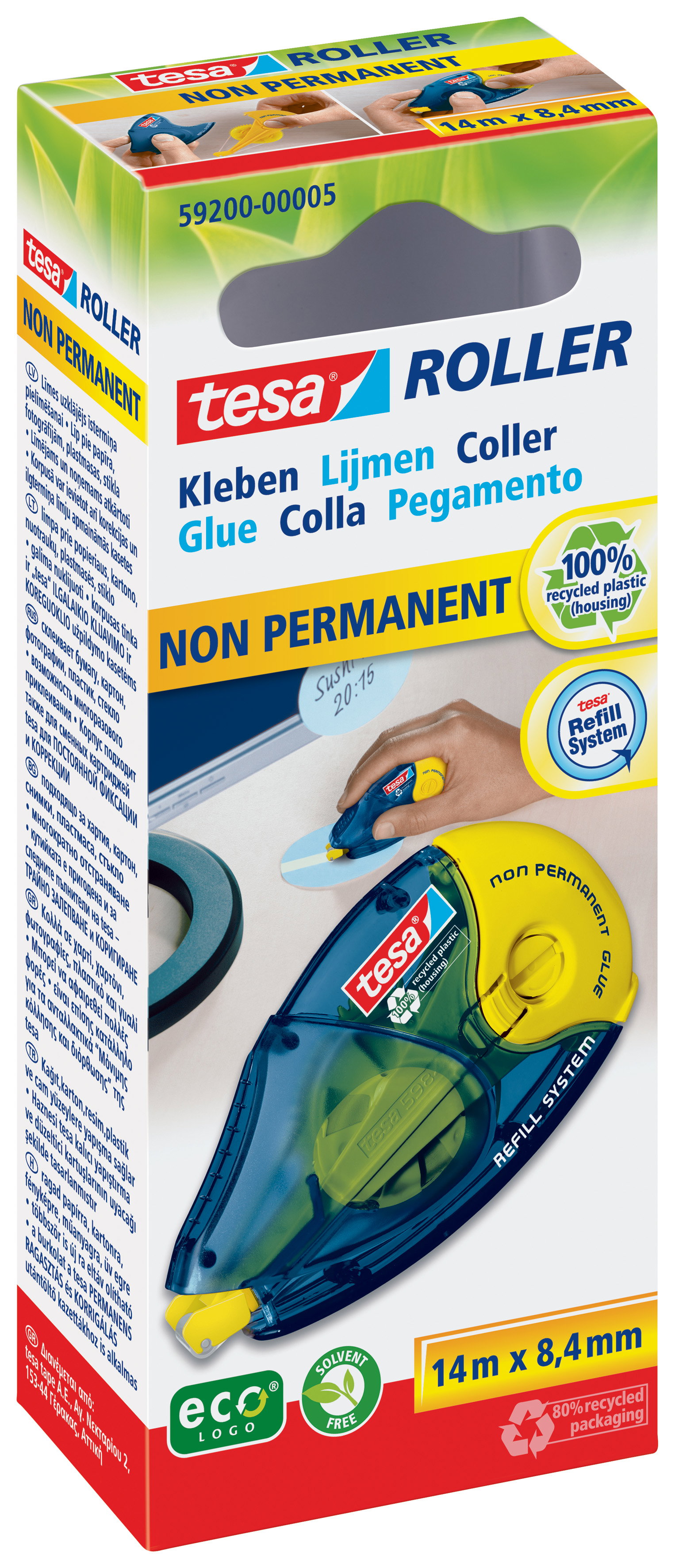 Kleberoller Tesa 59200 8,4 mm ablösbar 8,4mm