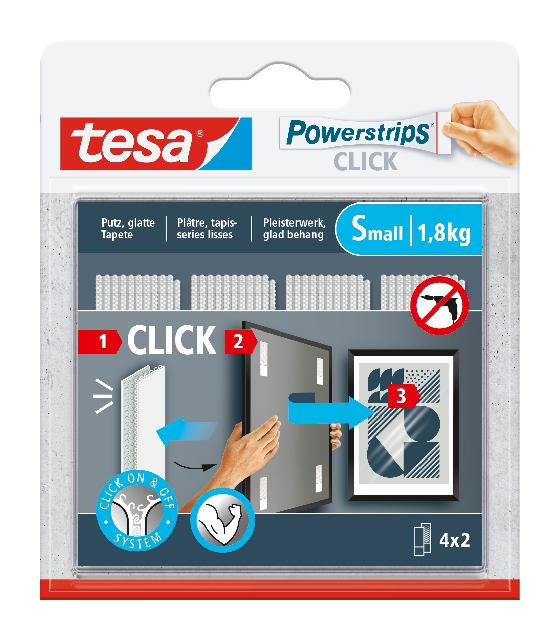 Klebestreifen Tesa 77720 4x2cm CLICK SMALL Powerstrips