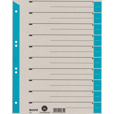 Trennblatt Leitz 1652 A4 hellblau 100 Stück