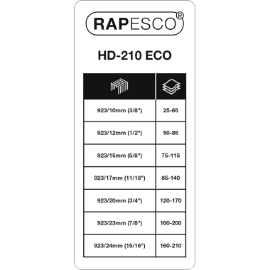 Blockheftgerät Rapesco ECO HD210 weiß bis 210 Blatt