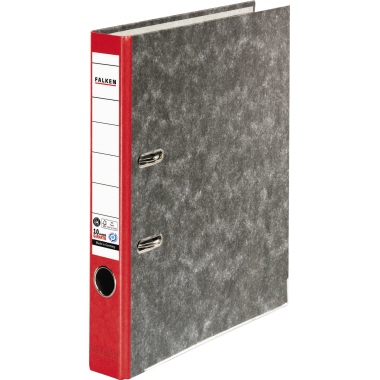 Ordner Falken 80023302 A4 50mm rot Wolkenmarmor, Pappe