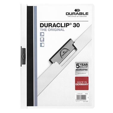 Klemmmappe DURABLE 2200 A4 weiß 