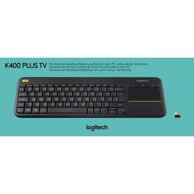 Tastatur Logitech K400 Plus Wireless schwarz
