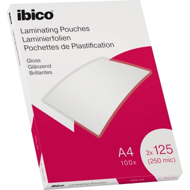 Folientasche ibico® 627318 A4 216X303mm 125my glänzend 100 Stück
