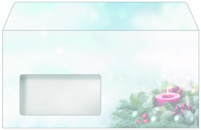 Briefumschl. Sigel DU640 Candleli. Cheer DL mF 90g gm Pck. 50 Stück