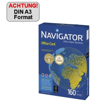 Kopierp. Navigator A3 160g weiß 250 Bl/Pack