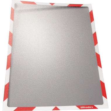 Infotasche Warnung Ultradex 8890 rot/we Iß, Din A4 Hoch/quer, Signalfarbe