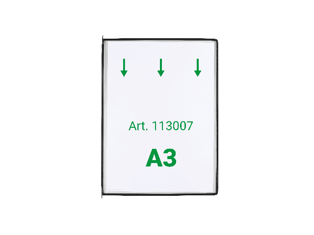 Sichttafel Tarifold 113007 A3 schwarz 
