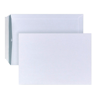 Versandtasche B5 oF 90g HK weiß 176x250mm, Ohne Fenster, Haftklebung