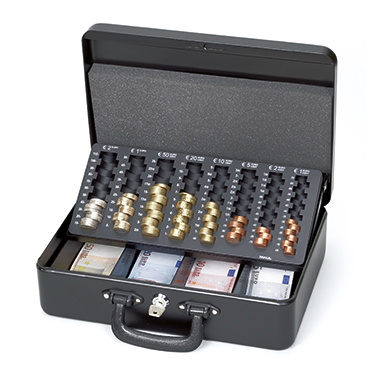 Geldkassette Maul 56216 schwarz Mit Euro-zähl-einsatz,36 X26,5x11,2cm