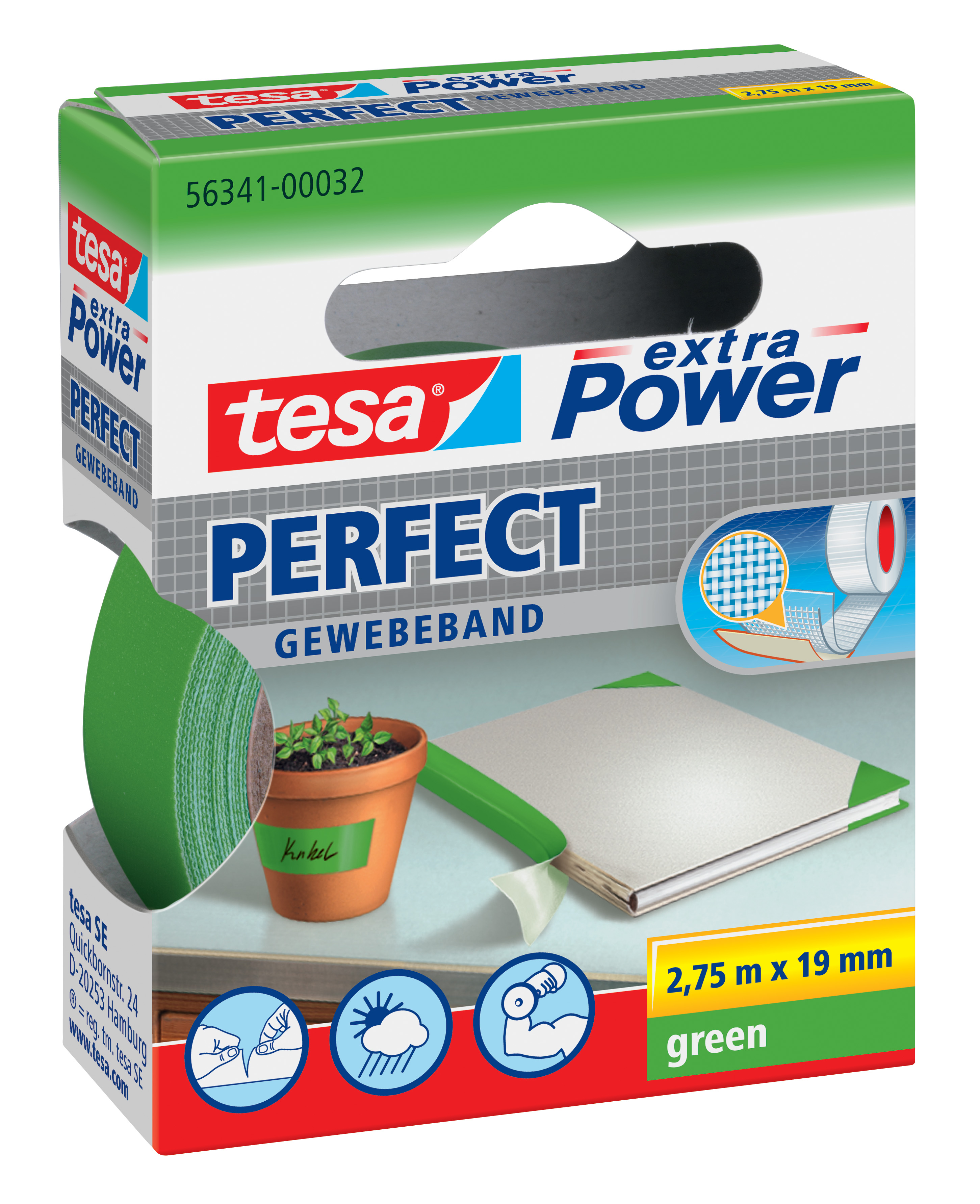 Gewebeband Tesa 56341 2,75mx19mm grün