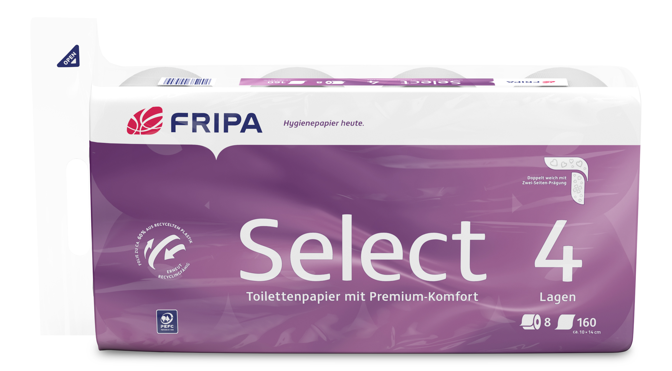 Toilettenp. Select 4lag. 8 Rollen 160Bl 