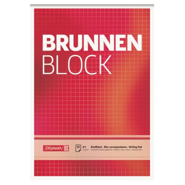Schreibblock BRUNNEN 52428 A5 50 Blatt kariert 