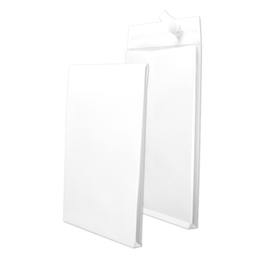 Versandt. C4 oF F/B 120g HK weiß 229x324mm, ohne Fenster, Falte 20mm