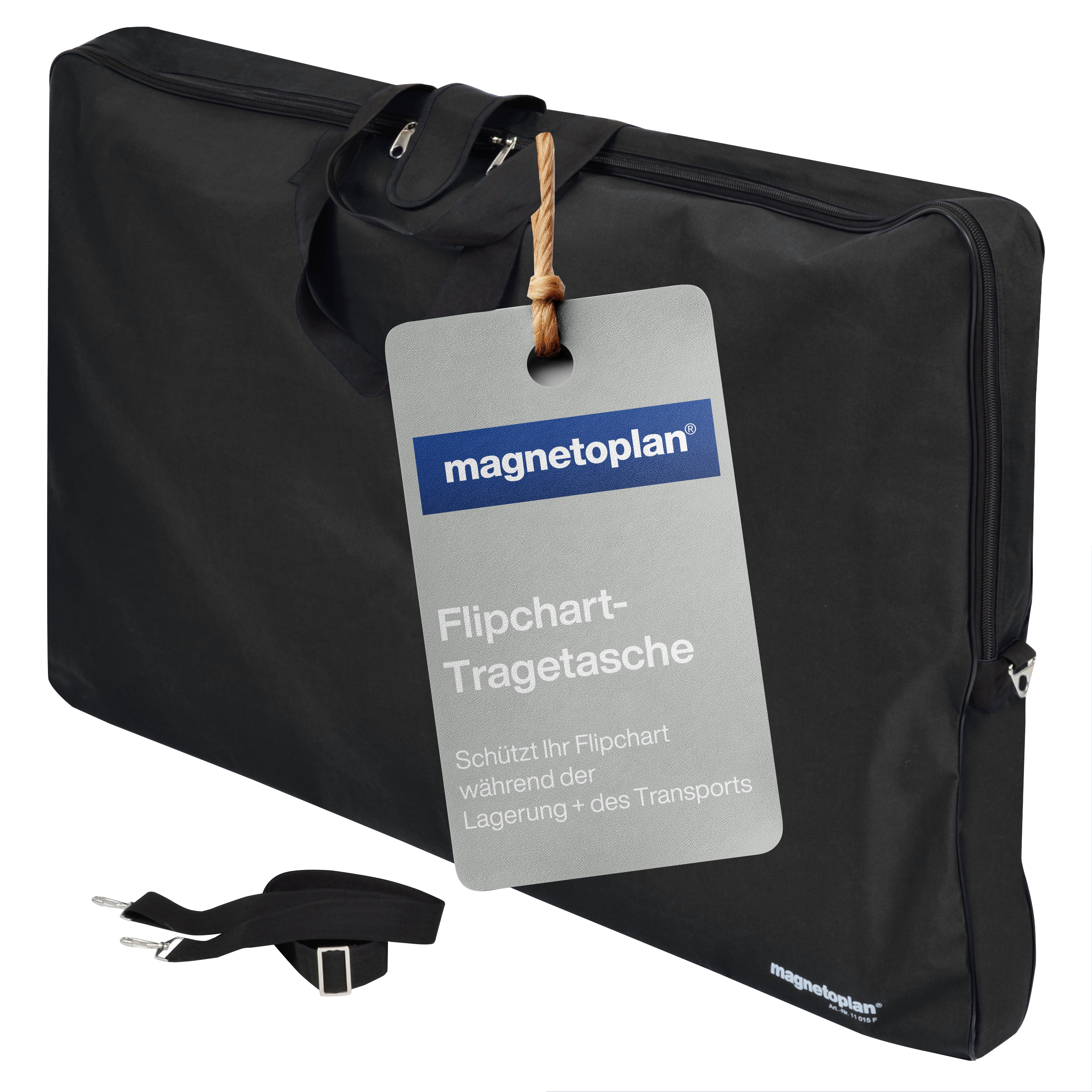 Tragetasche Magnetoplan 11015F schwarz Inkl. Tragegurt, 1150x750x80mm