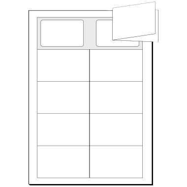 Visitenkarten Sigel LP838 3C 90/180x55mm, Klappkarte, Beidseitig Be.