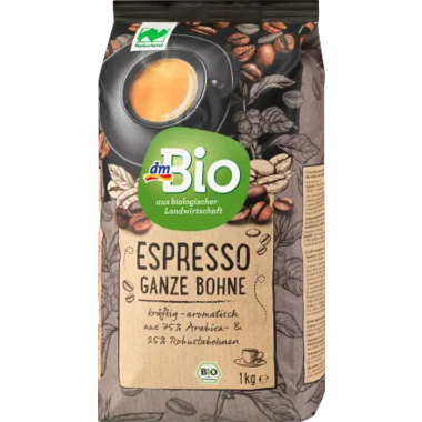 Espresso dmBio ganze Bohnen 1.000g