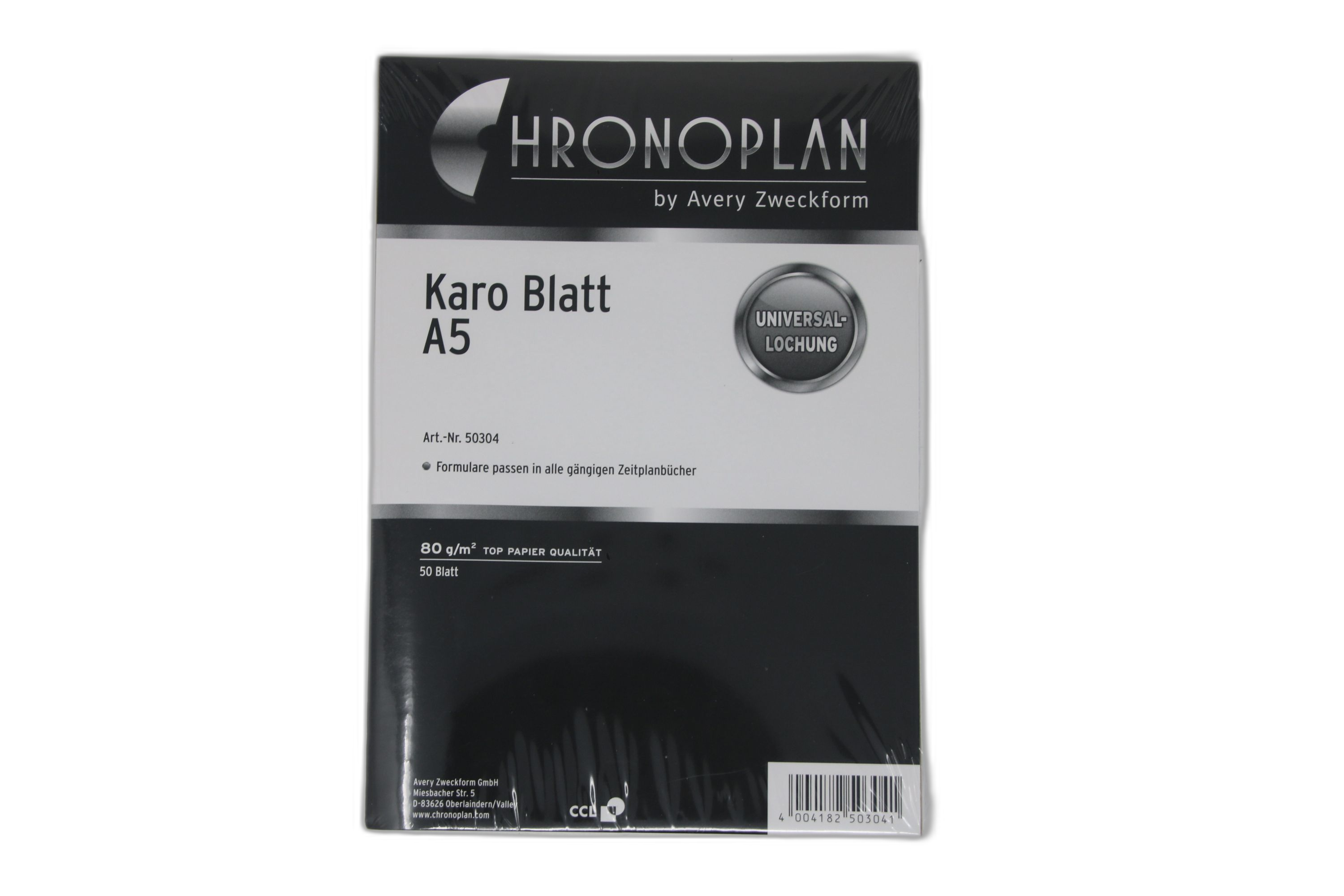 Einlagen kariert Chronoplan 50304 A5 
