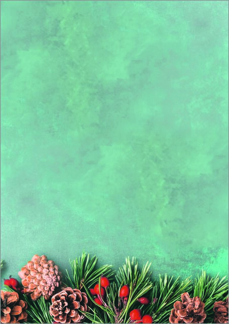 Briefpapier Sigel DP642 Green Christmas A4 90g Pck. 100 Blatt