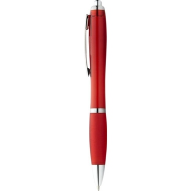 Kugelschreiber rot Schreibfarbe blau, Strichstärke 1mm