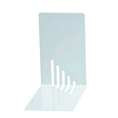 Buchstütze Maul 3501002 Metall weiß schmal, 14x8,5x14 cm