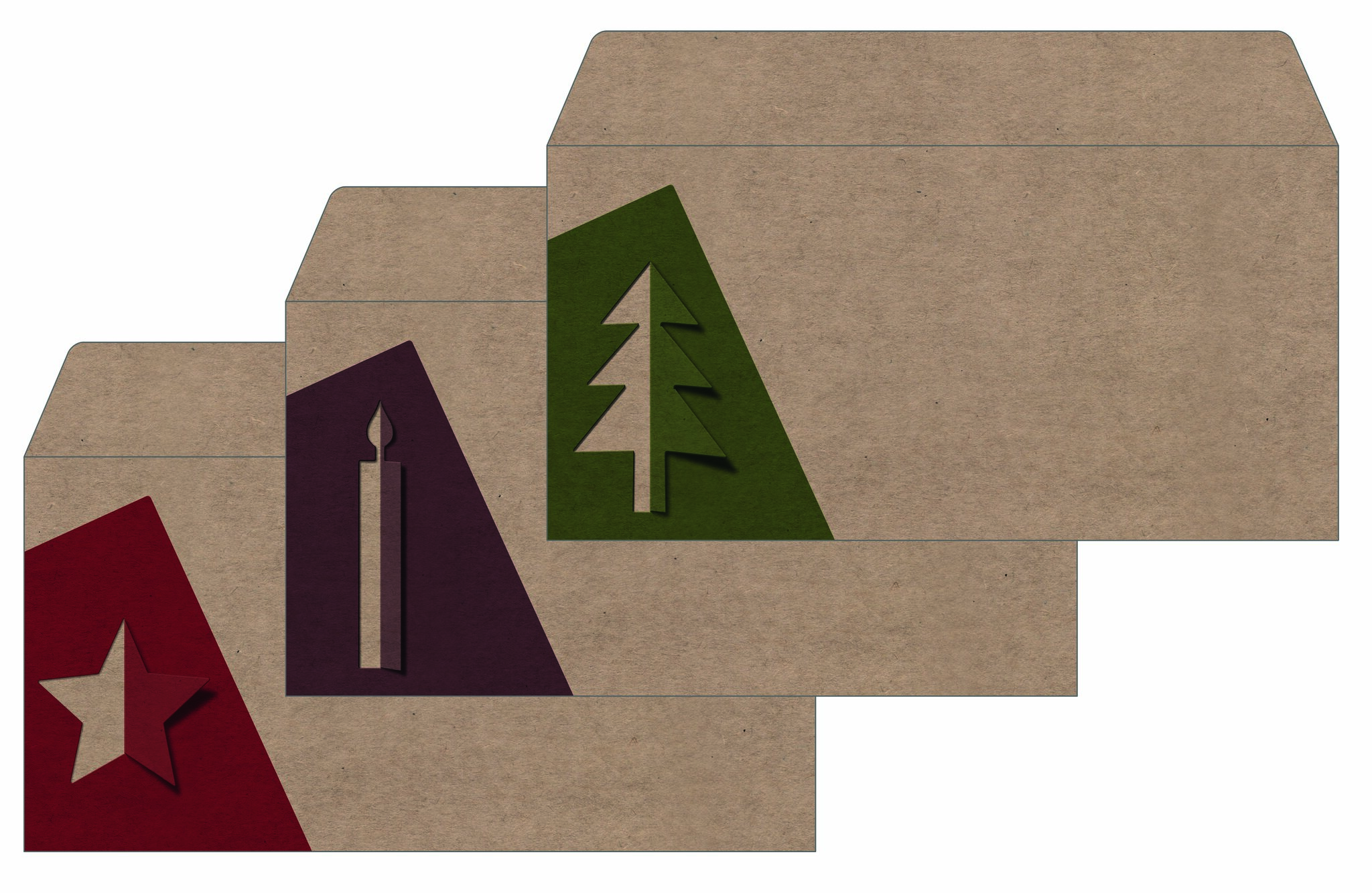 Umschlag Sigel Weihnachten DINlang 100g 