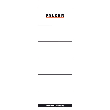 Rückenschild Falken breit/kurz weiß 10 St. Selbstklebend