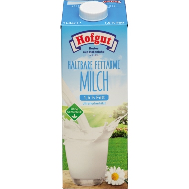 H-Milch Hofgut 1,5% Fett 1 Liter 