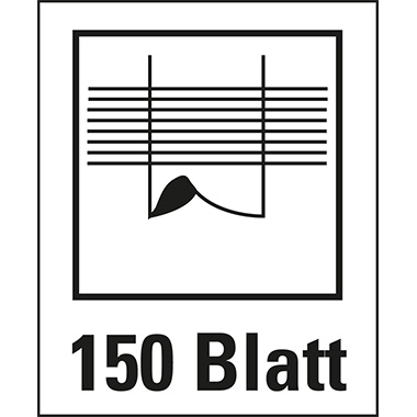 Registraturlocher Rapid HDC150 silber/orange bis 150 Blatt
